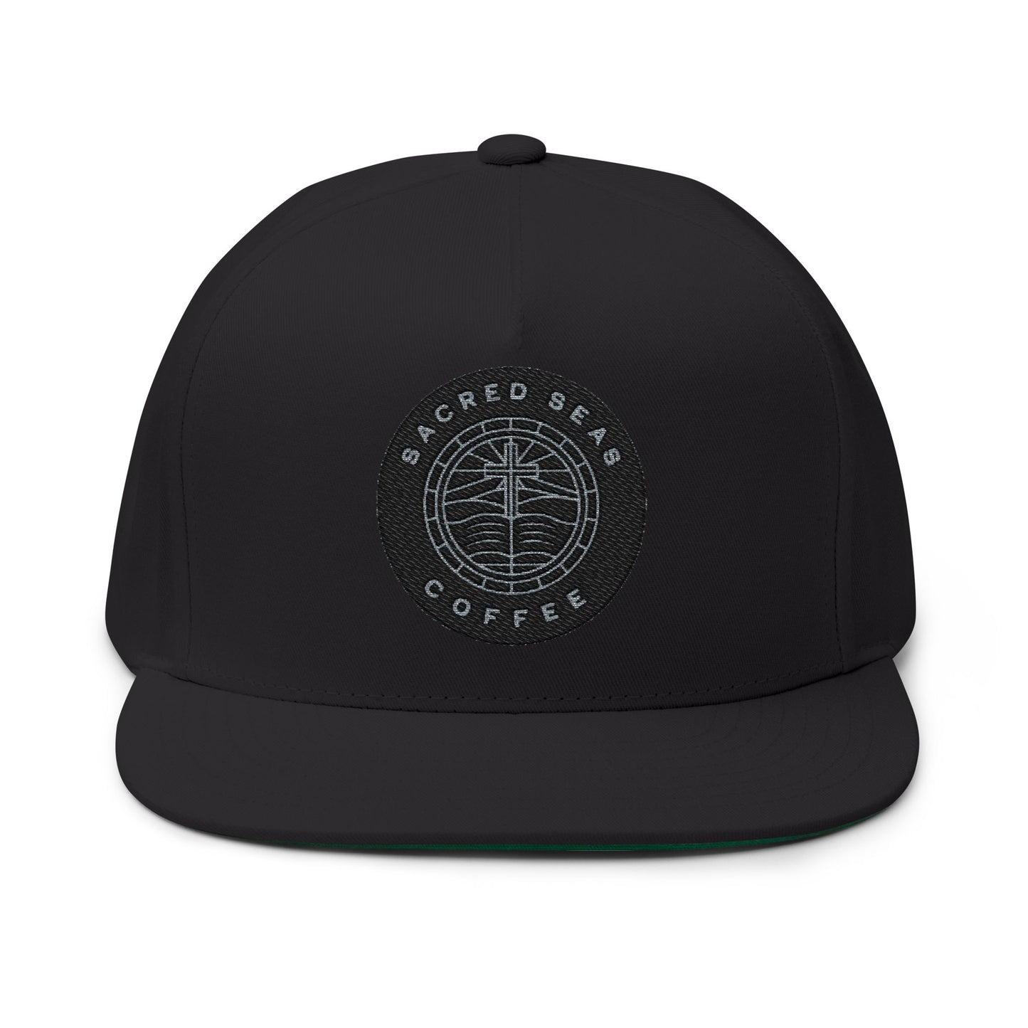 Embroidered Flat Bill Cap